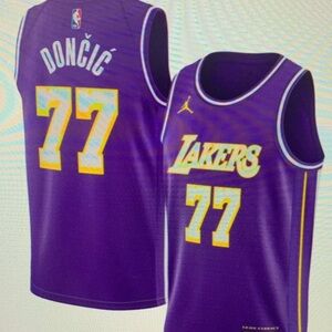 💕Luka Doncic Purple Stitched Jersey❤️